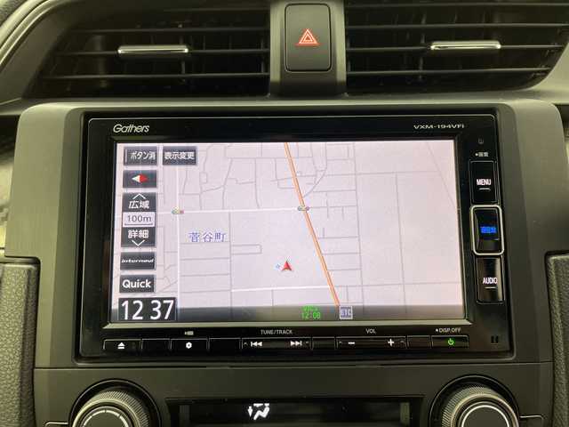 ホンダ シビック ハッチバック ホンダセンシング 群馬県 2019(令1)年 7.3万km クリスタルブラックパール 純正エアロ　純正ナビ　バックカメラ　ビルトインＥＴＣ　衝突被害軽減ブレーキ　レーンアシスト　アダプティブクルーズコントロール　ＬＥＤヘッドライト　オートマチックハイビーム　シートヒーター　禁煙車