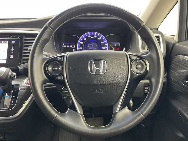 ホンダ オデッセイ アブソルート 20thアニバーサリー 富山県 2014(平26)年 9万km クリスタルブラックパール 純正ナビ【3HU5】/(AM/FM/CD/DVD/USB/BT/HDMI)/フルセグTV/バックカメラ/純正フリップダウンモニター/両側パワースライドドア/クルーズコントロール/衝突被害軽減ブレーキ/LEDヘッドライト/オートライト/ハーフレザーシート/運転席パワーシート/スマートキー×２/プッシュスタート/パドルシフト/ビルトインETC/純正18インチAW/純正フロアマット/取扱説明書