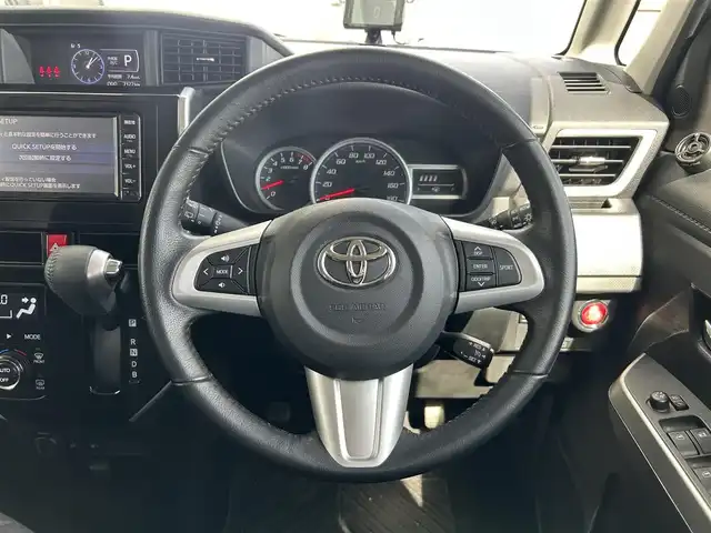 トヨタ ルーミー カスタムG－T 静岡県 2019(令1)年 0.8万km パールホワイトⅢ 純正SDナビ/（CD/DVD/AM/FM/フルセグTV/Bluetooth）/フルセグTV/プッシュスタート/クルコン/オートライト/オートマチックハイビーム/純正フロアマット/シートヒーターD＋N/両側パワースライドドア/パーキングアシスト/ETC車載器/バックカメラ/電格ミラー/社外14AW