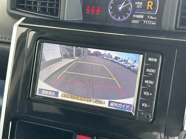 トヨタ ルーミー カスタムG－T 静岡県 2019(令1)年 0.8万km パールホワイトⅢ 純正SDナビ/（CD/DVD/AM/FM/フルセグTV/Bluetooth）/フルセグTV/プッシュスタート/クルコン/オートライト/オートマチックハイビーム/純正フロアマット/シートヒーターD＋N/両側パワースライドドア/パーキングアシスト/ETC車載器/バックカメラ/電格ミラー/社外14AW