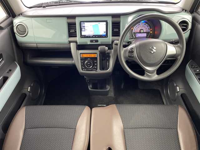 スズキ ハスラー タフワイルド 岐阜県 2018(平30)年 2.3万km オフブルーメタリック/ブラック 2トーン SDナビ/　(AM/FM/CD/Bluetooth)/デュアルカメラブレーキサポート/レーンキープアシスト/前席シートヒーター/HIDヘッドライト/オートライト/ハーフレザーシート/純正フロアマット/電格ミラー