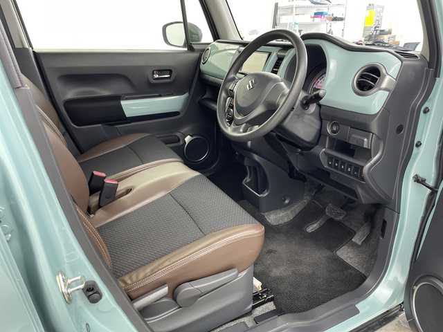 スズキ ハスラー タフワイルド 岐阜県 2018(平30)年 2.3万km オフブルーメタリック/ブラック 2トーン SDナビ/　(AM/FM/CD/Bluetooth)/デュアルカメラブレーキサポート/レーンキープアシスト/前席シートヒーター/HIDヘッドライト/オートライト/ハーフレザーシート/純正フロアマット/電格ミラー