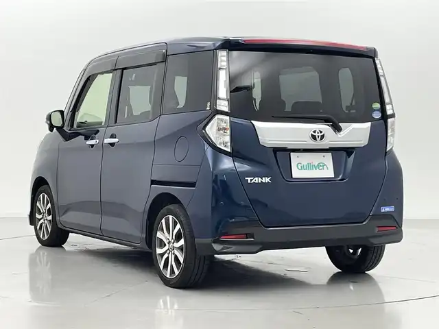トヨタ タンク カスタムG－T 熊本県 2019(平31)年 6.7万km レーザーブルークリスタルシャイン 純正9インチナビ（ＣＤ・ＤＶＤ・フルセグ・ＢＴ・ＳＤ）/バックカメラ　/社外前後ドライブレコーダー　/ビルトインＥＴＣ２．０　/両側パワースライドドア　/クルーズコントロール　/前後クリアランスソナー　/前席シートヒーター/アイドリングストップ/衝突軽減ブレーキ/横滑り防止/純正フロアマット/純正１５インチAW/オートライト/オートマチックハイビーム/LEDヘッドライト/フォグランプ/スマートキー/プッシュスタート/スペアキー1本