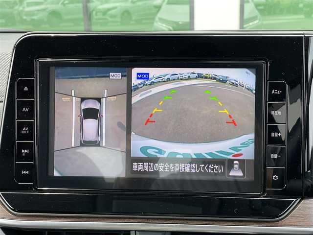 日産 オーラ G レザーエディション 香川県 2022(令4)年 2.6万km ピュアホワイトパール 登録時走行距離：26068km/純正9型ナビ/　CD DVD BT フルセグTV/全方位カメラ/エマージェンシーブレーキ/レーンキープアシスト/ブラインドスポットモニター/クリアランスソナー/ビルトインETC/前後ドライブレコーダー/デジタルインナーミラー/電子パーキングブレーキ/レザーシート/革巻きステアリング/ステアリングスイッチ/プッシュスタート/スマートキー/スペアキー