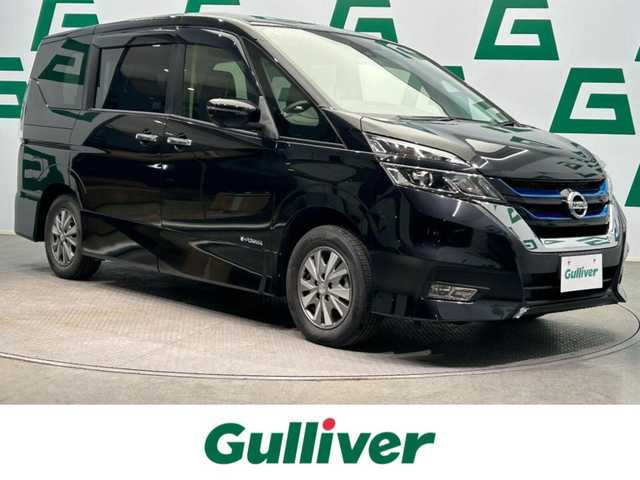 日産 セレナ e－パワー ハイウェイスター V 鹿児島県 2018(平30)年 4.2万km ダイヤモンドブラック 社外8インチナビ/フルセグTV/BT/CD/DVD/MSV/アラウンドビューモニター/エマージェンシーブレーキ/パーキングアシスト/両側パワースライドドア/前席シートヒーター/ステアリングヒーター/ドライブレコーダー/ETC/LEDヘッドライト/純正15インチアルミホイール/純正フロアマット