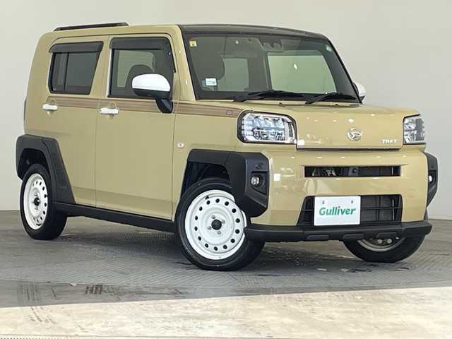 ダイハツ タフト G ターボ 栃木県 2020(令2)年 5.4万km サンドベージュメタリック ターボ　/純正ナビ/（CD/DVD/フルセグ/Bluetooth/SD/USB）　/全方位カメラ　/禁煙車　/ガラスルーフ　/コーナーセンサー　/ＥＴＣ　/シートヒーター　/ルーフレール　/オートライト　/横滑り防止装置　/フォグランプ　/スマートキー　/プッシュスタート/アイドリングストップ/革巻きステアリング/電動格納ミラー/純正フロアマット