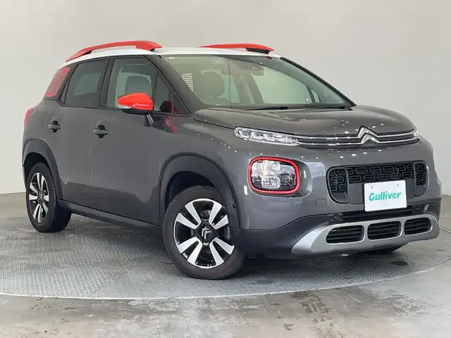 シトロエン Ｃ３ エアクロス シャイン 栃木県 2020(令2)年 2.5万km グレーＭ ワンオーナー/純正ディスプレイオーディオ/(USB・iPod)/バックカメラ/サイドカメラ/アクティブセーフティブレーキ/レーンキープアシスト/ブラインドスポットモニター/クルーズコントロール/アダプティブフローティングシステム/オートライト/前後コーナーセンサー/ルーフレール/ドライブレコーダー/パーキングアシスト/MTモード付AT/ETC/純正アルミホイール/純正フロアマット/スマートキー/プッシュスタート/取扱説明書/保証書
