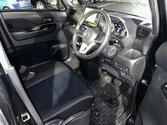 日産 ルークス ハイウェイスター Gターボ 島根県 2022(令4)年 1.4万km ブラック 登録時走行距離13478km/保証書/取扱説明書/純正９インチナビ/フルセグTV/Bluetooth/アイドリングストップ　/全方位カメラ/車線逸脱警報/衝突被害軽減ブレーキ/両側パワースライド/ドライブレコーダー/ターボ/前後コーナーセンサー/ＬＥＤヘッド/ＬＥＤフォグ/ウィンカーミラー/プッシュスタート/スマートキー/１５インチ純正アルミ