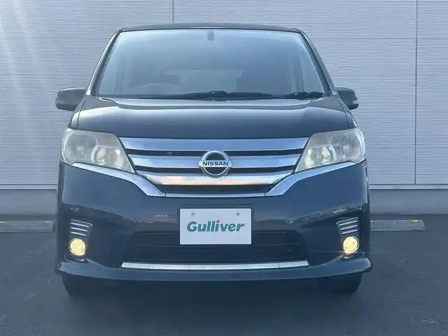 日産 セレナ ハイウェイスター 道東・釧路十勝 2010(平22)年 10.7万km スチールブルー 純正ナビ/４WD/両側パワスラ/フルセグ/バックカメラ/社外アルミ/スマートキー/アイドリングストップ/クルーズコントロール/プッシュスタート/フリップダウンモニター/社外フロアマット/純正ドアバイザー/ETC/ステアリングスイッチ/オートライト/ダブルオートエアコン/パワーステアリング/パワーウィンドウ/横滑り防止/電動格納ウィンカーミラー/保証書/取扱説明書/記録簿