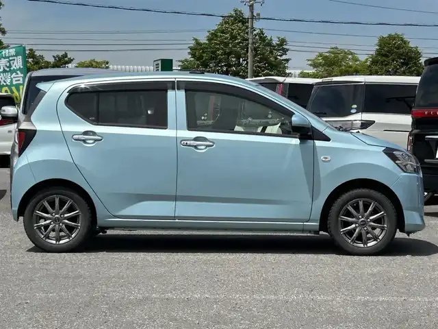 ダイハツ ミラ イース G SAⅢ 道央・札幌 2021(令3)年 5.5万km スカイブルーメタリック ４WD/社外オーディオ/AM/FM/CD/オートライト/オートマチックハイビーム/衝突被害軽減システム/ドアバイザー/電格ミラー/シートヒーター/AAC/ヘッドライトレベライザー/純正エンジンスターター/夏社外AW１４インチ積込