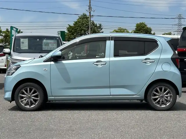ダイハツ ミラ イース G SAⅢ 道央・札幌 2021(令3)年 5.5万km スカイブルーメタリック ４WD/社外オーディオ/AM/FM/CD/オートライト/オートマチックハイビーム/衝突被害軽減システム/ドアバイザー/電格ミラー/シートヒーター/AAC/ヘッドライトレベライザー/純正エンジンスターター/夏社外AW１４インチ積込