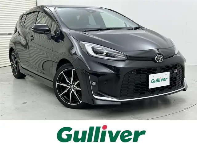 トヨタ アクア GRスポーツ 茨城県 2023(令5)年 1.8万km ブラックマイカ 純正ディスプレイオーディオ/・ナビキット機能あり/バックカメラ/ステアリングヒーター/レーダークルーズコントロール/AC100V/コーナーセンサー/オートマチックハイビーム/ハーフレザーシート/シートヒーター/純正17インチAW/純正フロアマット/LEDヘッドライト/ビルトインETC2.0/純正ドライブレコーダー