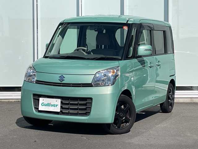 スズキ スペーシア T 神奈川県 2013(平25)年 5.3万km フォレストアクアメタリック 純正ＳＤナビＴＶ　/バックカメラ　/片側パワースライドドア　/ＥＴＣ　/スマートキー　/電動格納ミラー　/社外アルミホイール　/純正フロアマット　/ドアバイザー　/ＨＤＭＩポート　/プッシュスタート　/ＬＥＤヘッドライト