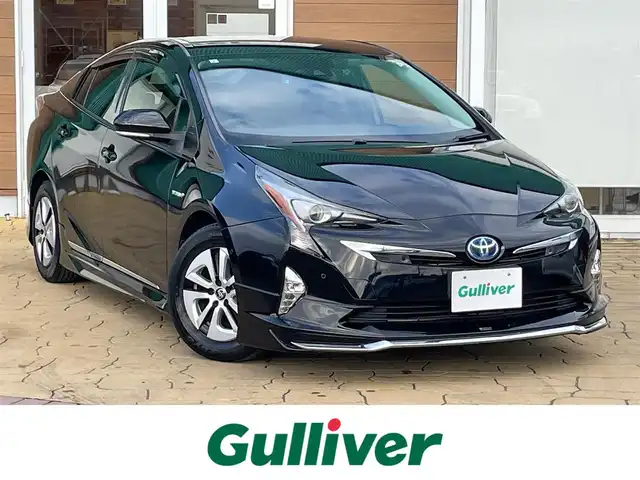 トヨタ プリウス Sセーフティプラス 宮崎県 2016(平28)年 8.1万km アティチュードブラックマイカ 純正９インチナビ／フルセグ／バックカメラ／ＥＴＣ／モデリスタエアロ／ＬＥＤヘッドライト／クリアランスソナー／純正アルミ/オートマチックハイビーム/レーダークルーズ