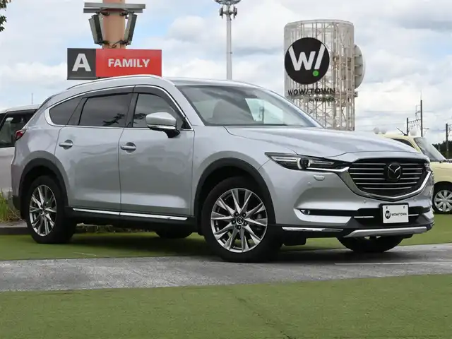 マツダ ＣＸ－８ XD Lパッケージ 千葉県 2018(平30)年 2.8万km ソニックシルバーM スマートシティブレーキサポート/レーンキープ・アシスト・システム/ブラインドスポットモニタリング/アクティブ・ドライビング・ディスプレイ/パワーバックドア/ブラウンレザーシート/前席パワーシート/各席シートヒーター/純正SDナビ/地デジTV/【DVD/CD再生機能　Bluetooth接続】/360°ビュー・モニター/BOSEサウンド/革巻きステアリング/ステアリングヒーター/ステアリングスイッチ/ETC（2.0）/LEDヘッドライト/フォグライト/ウインカーミラー/コーナーセンサー/純正19インチアルミホイル/サイド/カーテンエアバッグ/アドバンストキーレスエントリー