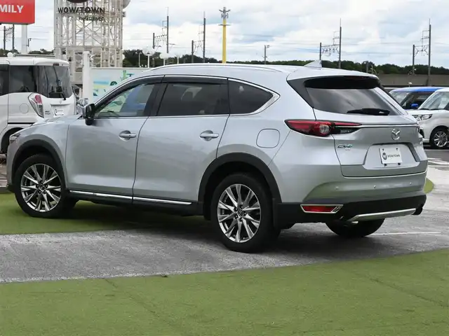 マツダ ＣＸ－８ XD Lパッケージ 千葉県 2018(平30)年 2.8万km ソニックシルバーM スマートシティブレーキサポート/レーンキープ・アシスト・システム/ブラインドスポットモニタリング/アクティブ・ドライビング・ディスプレイ/パワーバックドア/ブラウンレザーシート/前席パワーシート/各席シートヒーター/純正SDナビ/地デジTV/【DVD/CD再生機能　Bluetooth接続】/360°ビュー・モニター/BOSEサウンド/革巻きステアリング/ステアリングヒーター/ステアリングスイッチ/ETC（2.0）/LEDヘッドライト/フォグライト/ウインカーミラー/コーナーセンサー/純正19インチアルミホイル/サイド/カーテンエアバッグ/アドバンストキーレスエントリー