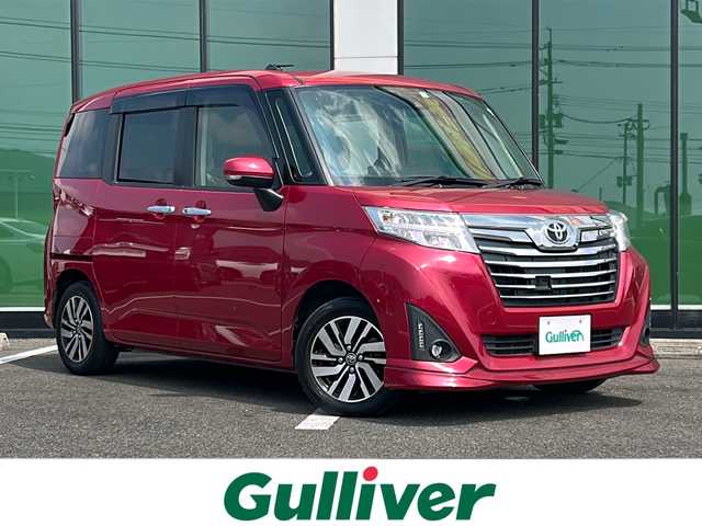 トヨタ ルーミー カスタムG S 福岡県 2018(平30)年 8.8万km マゼンタベリーマイカM 純正メモリナビ（NSZT-W66T）/（AM/FM/CD/BT/フルセグTV）/クルーズコントロール/両側パワースライドドア/バックカメラ/コーナーセンサー/衝突被害軽減システム/横滑り防止装置/純正フロアマット/純正14インチアルミホイール/純正LEDヘッドライト/アイドリングストップ/スマートキー/プッシュスタートボタン/ETC