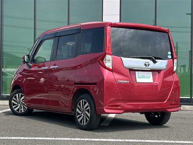 トヨタ ルーミー カスタムG S 福岡県 2018(平30)年 8.8万km マゼンタベリーマイカM 純正メモリナビ（NSZT-W66T）/（AM/FM/CD/BT/フルセグTV）/クルーズコントロール/両側パワースライドドア/バックカメラ/コーナーセンサー/衝突被害軽減システム/横滑り防止装置/純正フロアマット/純正14インチアルミホイール/純正LEDヘッドライト/アイドリングストップ/スマートキー/プッシュスタートボタン/ETC