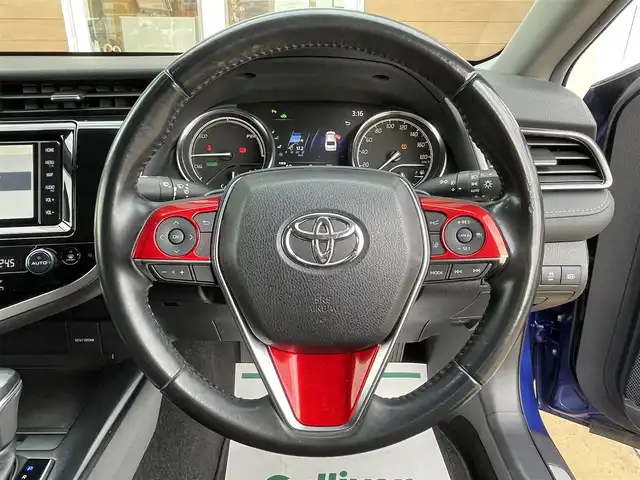 トヨタ カムリ WS 宮崎県 2018(平30)年 5.1万km ダークブルーマイカM 純正ナビ／フルセグＴＶ／バックカメラ／ＥＴＣ／車高調／社外アルミ／ブリッツ４本出しマフラー／クリアランスソナー／ＥＴＣ／レーダークルーズ／パワーシート／オートマチックハイビーム