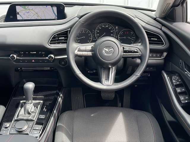 マツダ ＣＸ－３０ 20S ブラックトーンED 新潟県 2023(令5)年 0.9万km プラチナクォーツメタリック 登録時走行距離8793km/外部検査実施済み/ワンオーナー/4WD/純正メモリナビ/　(DVD/フルセグTV/Bluetooth/USB/MSV)/360°ビュー・モニター/ビルトインETC/前後ドライブレコーダー/D席パワーシート/前席シートヒーター/パワーバックドア/ステアリングヒーター/ヘッドアップディスプレイ/i-ACTIVSENSE/・マツダレーダークルーズコントロール（MRCC）/・スマートブレーキサポート（SBS）/・アドバンストスマートシティブレーキサポート（アドバンストSCBS）/・レーンキープアシストシステム＆車線逸脱警報システム（LAS & LDWS）/・AT誤発進抑制制御［前進時］/・AT誤発進抑制制御［後退時］/・ハイビームコントロールシステム（HBC）/・ブラインドスポットモニタリング（BSM）/・交通標識認識システム（TSR）/横滑り防止機能/純正18インチアルミホイール/スマートキー/純正LEDヘッドライト/パドルシフト/カーテンエアバック/スペアキー1本/保証書/取扱説明書