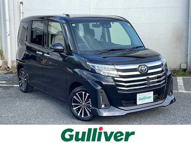 トヨタ ルーミー カスタムG－T 千葉県 2025(令7)年 0.1千km ブラックマイカメタリック ワンオーナー　純正９インチディスプレイオーディオ　バックカメラ　アップルカープレイ　ＥＴＣ　両側パワースライドドア　レーダークルーズコントロール　前後センサー LEDライト オートライト スマートキー