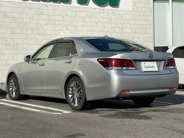 トヨタ クラウン ハイブリッド ロイヤルサルーンG 宮崎県 2014(平26)年 9.2万km プレシャスシルバー メーカーHDDナビ　/　AM FM CD DVD BT TV/全方位モニター/トヨタセーフティーセンス/　・プリクラッシュセーフティー/　・レーンキープアシスト/　・オートマチックハイビーム/レーダークルーズコントロール/シートヒーター/パワーシート/ドライブレコーダー/ETC車載器/社外レーダー/スマートキー/プッシュスタート/トランクイージークローザー