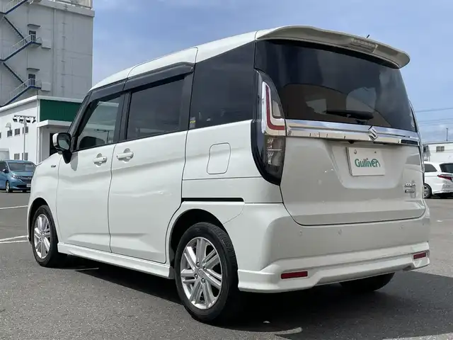 スズキ ソリオ HV MZ 東京都 2021(令3)年 4.1万km ピュアホワイトP 純正９型ナビ　/ＴＶ　/Ｂｌｕｅｔｏｏｔｈ　/ＥＴＣ　/前後ドラレコ　/両側電動スライド　/追従クルーズコントロール　/シートヒーター　/コーナーセンサー　/ヘッドアップディスプレイ　/サーキュレーター