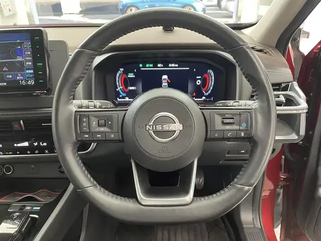 日産 エクストレイル X e－4ORCE エクストリーマーX 滋賀県 2022(令4)年 6.4万km 赤 メモリナビ/Bluetooth/フルセグTV/DVD/CD/プロパイロット/レーダークルーズコントロール/ブラインドスポットモニター/レーンキープアシスト/シートヒーター/ステアリングヒーター/ドラレコ/デジタルインナーミラー/コーナーセンサー/電動パーキングブレーキ/電動リアゲート/スペアキー1本/LEDヘッドライト/純正18インチAW