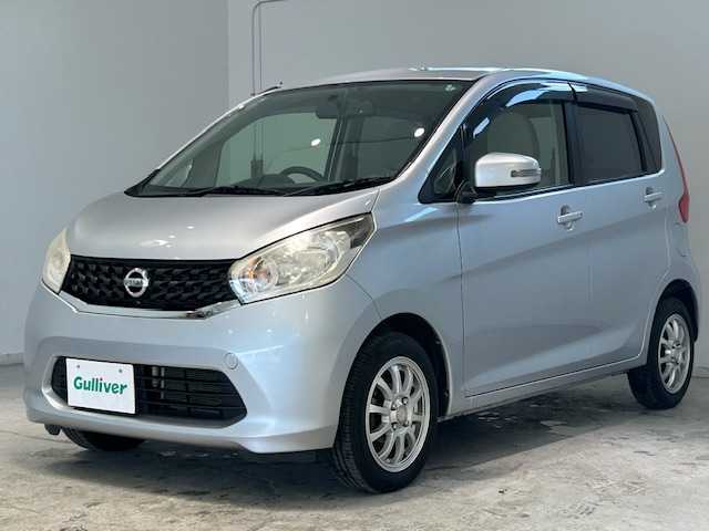 日産 デイズ X 宮城県 2013(平25)年 7.1万km クールシルバー プッシュスタート/SDナビ/Bluetooth/フルセグTV/CD/DVD再生機能付き/アンチロック・ブレーキ・サポート/AUX/IPod/フロアマット/ベンチシート/Stangenアルミホイール/電動格納ミラー/スマートキー