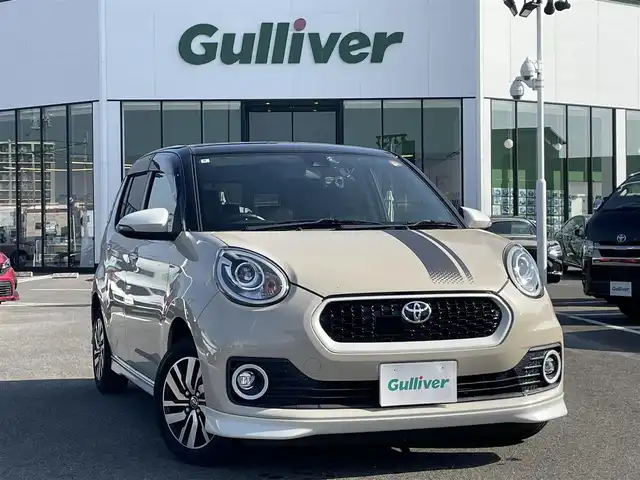 トヨタ パッソ モーダ　Gパッケージ 長崎県 2016(平28)年 6.9万km ブラックマイカメタリック/パウダリーベージュメタリック 2トーン 純正SDナビ/CD/DVD/BT/フルセグTV/バックカメラ/衝突被害軽減システム/革調シートカバー/純正エアロ/ドライブレコーダー/LEDヘッドライト/LEDフォグライト/オートライト/ETC