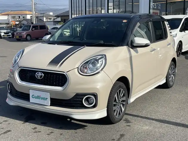 トヨタ パッソ モーダ　Gパッケージ 長崎県 2016(平28)年 6.9万km ブラックマイカメタリック/パウダリーベージュメタリック 2トーン 純正SDナビ/CD/DVD/BT/フルセグTV/バックカメラ/衝突被害軽減システム/革調シートカバー/純正エアロ/ドライブレコーダー/LEDヘッドライト/LEDフォグライト/オートライト/ETC