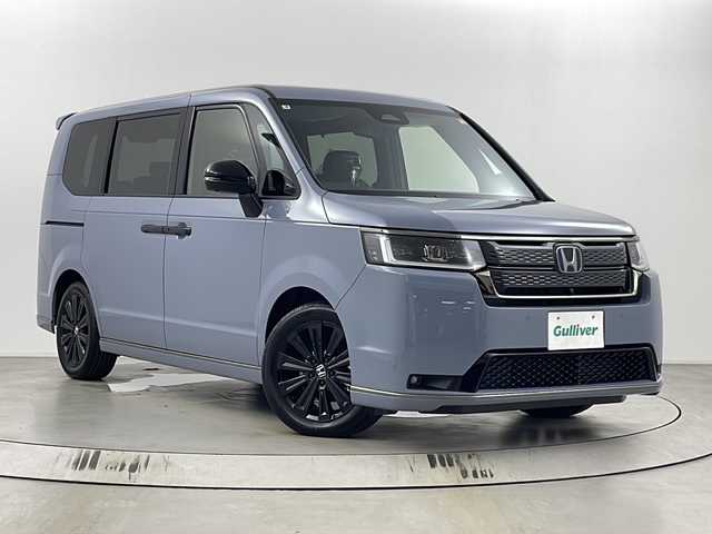 ホンダ ステップワゴン スパーダ eHEV プレミアムライン ブラックED 埼玉県 2025(令7)年 0.1千km ソニックグレーパール 両側パワースライドドア/電動リアゲート/シートヒーター/アダプティブクルーズコントロール/レーンキープアシスト/ブラインドスポットモニター　/オートハイビーム/横滑り防止装置/盗難防止装置/衝突軽減ブレーキ/ロールサンシェード/フロントフォグ/ウィンカーミラー/プッシュスタート/スマートキー/革巻きハンドル/全列USBチャージ/LEDヘッドライト/純正アルミホイール