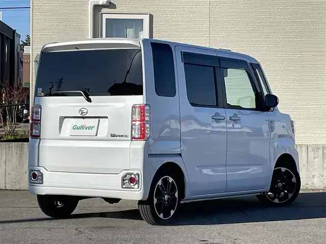 ダイハツ ウェイク G ターボVS SA Ⅲ 青森県 2021(令3)年 0.2万km シャイニングホワイトパール 寒冷地仕様/4WD/両側パワースライド/フォグランプ/純正15AW/純正フロアマット/社外ミュージックサーバAM/FM/CD/クリアランスソナー/D席シートヒーター/横滑り防止機能/車線逸脱警報/衝突軽減システム/アイドリングストップ/スペアキー/保証書/取扱説明書