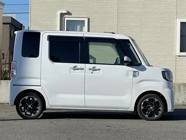 ダイハツ ウェイク G ターボVS SA Ⅲ 青森県 2021(令3)年 0.2万km シャイニングホワイトパール 寒冷地仕様/4WD/両側パワースライド/フォグランプ/純正15AW/純正フロアマット/社外ミュージックサーバAM/FM/CD/クリアランスソナー/D席シートヒーター/横滑り防止機能/車線逸脱警報/衝突軽減システム/アイドリングストップ/スペアキー/保証書/取扱説明書