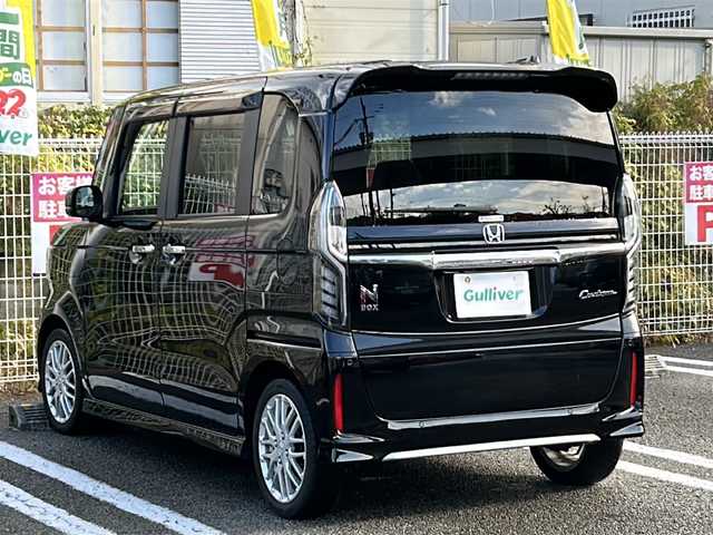 ホンダ Ｎ ＢＯＸ カスタム L ターボ 兵庫県 2021(令3)年 3.1万km クリスタルブラックパール ワンオーナー/ターボ/ホンダセンシング/アダプティブクルーズ/純正ナビ/バックカメラ/ETC/両側パワースライドドア/パーキングセンサー/パドルシフト/LEDヘッドランプ/LEDフロントフォグランプ/ロールサンシェイド（後席）/シートバックテーブル（運転席/助手席）/スペアキー/保証書/取扱説明書/合皮ハーフレザーシート/シートヒーター（D席N席）/純正15インチAW
