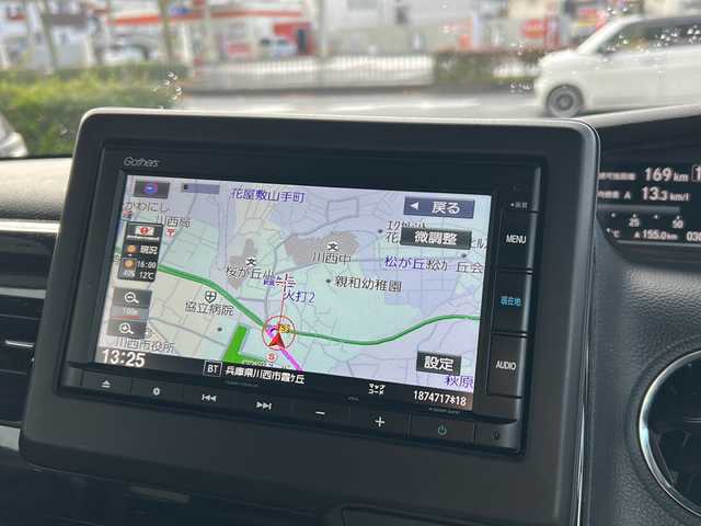 ホンダ Ｎ ＢＯＸ カスタム L ターボ 兵庫県 2021(令3)年 3.1万km クリスタルブラックパール ワンオーナー/ターボ/ホンダセンシング/アダプティブクルーズ/純正ナビ/バックカメラ/ETC/両側パワースライドドア/パーキングセンサー/パドルシフト/LEDヘッドランプ/LEDフロントフォグランプ/ロールサンシェイド（後席）/シートバックテーブル（運転席/助手席）/スペアキー/保証書/取扱説明書/合皮ハーフレザーシート/シートヒーター（D席N席）/純正15インチAW