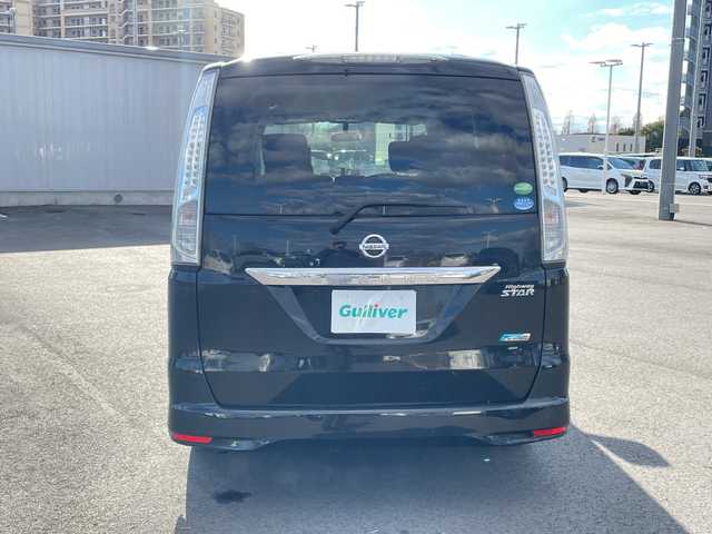 日産 セレナ ハイウェイスター S HV Vセレ 千葉県 2013(平25)年 12万km スーパーブラック 禁煙車/純正ナビ/・CD/DVD/BT/フルセグ/クルーズコントロール/バックカメラ/両側パワースライドドア/HIDヘッドライト/フォグライト/オートライト/スマートキー/スペアキー/ETC