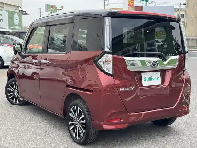 トヨタ ルーミー カスタムG－T 千葉県 2021(令3)年 3.1万km ブラックマイカメタリック/ファイアークォーツレッドメタリック 純正ＳＤナビ/フルセグ/両側電動スライドドア/衝突被害軽減ブレーキ/禁煙車/バックカメラ/コーナーセンサー/ターボ/２トーン/ＬＥＤヘッド/レーダークルーズ/スマートキー/純正アルミ/ウィンカーミラー/電動格納ミラー/アイドリングストップ/ビルドインETC/プッシュスタート