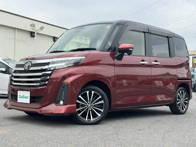 トヨタ ルーミー カスタムG－T 千葉県 2021(令3)年 3.1万km ブラックマイカメタリック/ファイアークォーツレッドメタリック 純正ＳＤナビ/フルセグ/両側電動スライドドア/衝突被害軽減ブレーキ/禁煙車/バックカメラ/コーナーセンサー/ターボ/２トーン/ＬＥＤヘッド/レーダークルーズ/スマートキー/純正アルミ/ウィンカーミラー/電動格納ミラー/アイドリングストップ/ビルドインETC/プッシュスタート