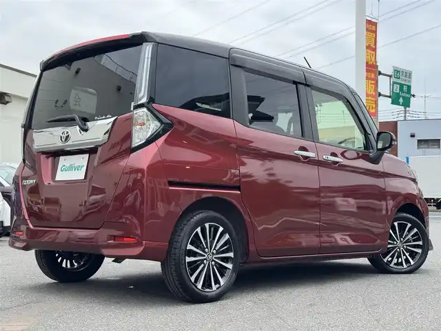 トヨタ ルーミー カスタムG－T 千葉県 2021(令3)年 3.1万km ブラックマイカメタリック/ファイアークォーツレッドメタリック 純正ＳＤナビ/フルセグ/両側電動スライドドア/衝突被害軽減ブレーキ/禁煙車/バックカメラ/コーナーセンサー/ターボ/２トーン/ＬＥＤヘッド/レーダークルーズ/スマートキー/純正アルミ/ウィンカーミラー/電動格納ミラー/アイドリングストップ/ビルドインETC/プッシュスタート