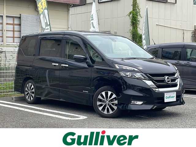 日産 セレナ ハイウェイスターVセレクションⅡ 兵庫県 2018(平30)年 5.5万km ダイヤモンドブラック ワンオーナー/セーフティパックB　1/純正9インチSDナビ/フルセグTV/Bluetooth/CD/DVD/BD/ETC/両側パワースライドドア/インテリジェントエマージェンシーブレーキ/LDW/ナビ連動ドライブレコーダー/ハンドルヒーター/防水シート/前席シートヒーター/リアオートエアコン/オートライト(LEDヘッドライト)/2列目超ロングスライド/横スライドシート/ステアリングスイッチ/純正セキュリティ/取扱説明書・保証書/-/-/1/プロパイロット/インテリジェントアラウンドビュー/インテリジェントルームミラー/電動パーキングブレーキ/オートブレーキホールド/フロント、バックソナー/車線逸脱防止支援/カーテン、サイドエアバック/踏み間違い衝突防止アシスト/インテリジェントパーキングアシスト/ふらつき警報/ヒーター付ドアミラー