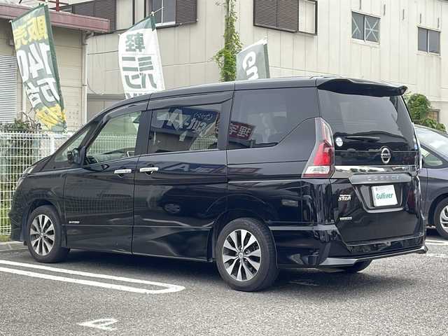 日産 セレナ ハイウェイスターVセレクションⅡ 兵庫県 2018(平30)年 5.5万km ダイヤモンドブラック ワンオーナー/セーフティパックB　1/純正9インチSDナビ/フルセグTV/Bluetooth/CD/DVD/BD/ETC/両側パワースライドドア/インテリジェントエマージェンシーブレーキ/LDW/ナビ連動ドライブレコーダー/ハンドルヒーター/防水シート/前席シートヒーター/リアオートエアコン/オートライト(LEDヘッドライト)/2列目超ロングスライド/横スライドシート/ステアリングスイッチ/純正セキュリティ/取扱説明書・保証書/-/-/1/プロパイロット/インテリジェントアラウンドビュー/インテリジェントルームミラー/電動パーキングブレーキ/オートブレーキホールド/フロント、バックソナー/車線逸脱防止支援/カーテン、サイドエアバック/踏み間違い衝突防止アシスト/インテリジェントパーキングアシスト/ふらつき警報/ヒーター付ドアミラー