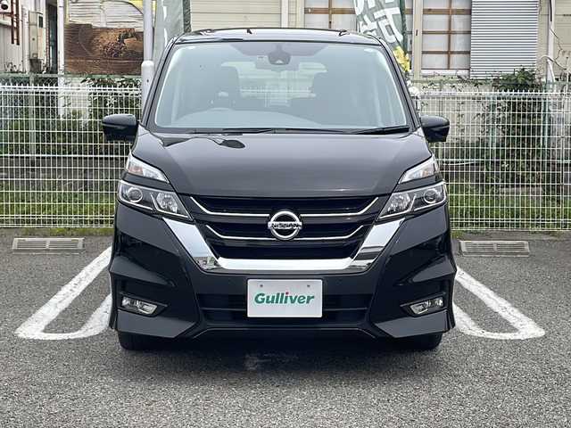 日産 セレナ ハイウェイスターVセレクションⅡ 兵庫県 2018(平30)年 5.5万km ダイヤモンドブラック ワンオーナー/セーフティパックB　1/純正9インチSDナビ/フルセグTV/Bluetooth/CD/DVD/BD/ETC/両側パワースライドドア/インテリジェントエマージェンシーブレーキ/LDW/ナビ連動ドライブレコーダー/ハンドルヒーター/防水シート/前席シートヒーター/リアオートエアコン/オートライト(LEDヘッドライト)/2列目超ロングスライド/横スライドシート/ステアリングスイッチ/純正セキュリティ/取扱説明書・保証書/-/-/1/プロパイロット/インテリジェントアラウンドビュー/インテリジェントルームミラー/電動パーキングブレーキ/オートブレーキホールド/フロント、バックソナー/車線逸脱防止支援/カーテン、サイドエアバック/踏み間違い衝突防止アシスト/インテリジェントパーキングアシスト/ふらつき警報/ヒーター付ドアミラー