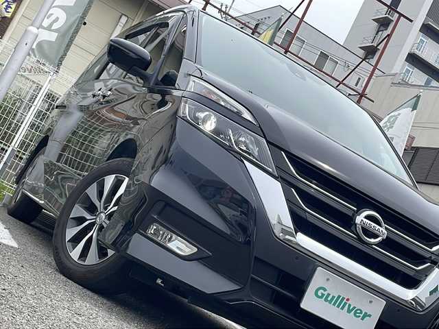 日産 セレナ ハイウェイスターVセレクションⅡ 兵庫県 2018(平30)年 5.5万km ダイヤモンドブラック ワンオーナー/セーフティパックB　1/純正9インチSDナビ/フルセグTV/Bluetooth/CD/DVD/BD/ETC/両側パワースライドドア/インテリジェントエマージェンシーブレーキ/LDW/ナビ連動ドライブレコーダー/ハンドルヒーター/防水シート/前席シートヒーター/リアオートエアコン/オートライト(LEDヘッドライト)/2列目超ロングスライド/横スライドシート/ステアリングスイッチ/純正セキュリティ/取扱説明書・保証書/-/-/1/プロパイロット/インテリジェントアラウンドビュー/インテリジェントルームミラー/電動パーキングブレーキ/オートブレーキホールド/フロント、バックソナー/車線逸脱防止支援/カーテン、サイドエアバック/踏み間違い衝突防止アシスト/インテリジェントパーキングアシスト/ふらつき警報/ヒーター付ドアミラー