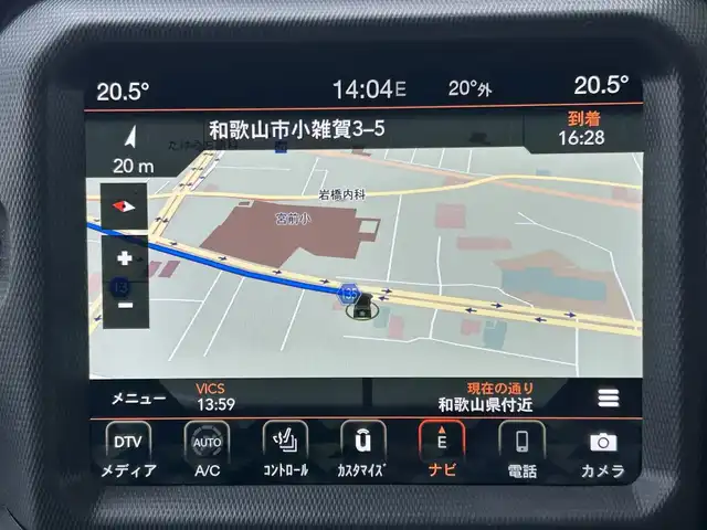 クライスラー・ジープ ラングラー アンリミテッド サハラ 和歌山県 2020(令2)年 3.6万km グラニトクリスタル ワンオーナー車/純正メーカーナビ/（AM/FM/USB/AUX/Bluetooth/フルセグTV)/切替式4WD/バックカメラ・フロントカメラ/前後センサー/本革シート/革巻きステアリング/シートヒーター/ハンドルヒーター/衝突軽減ブレーキ/クルーズコントロール/ETC２．０/純正マット/プッシュスタート