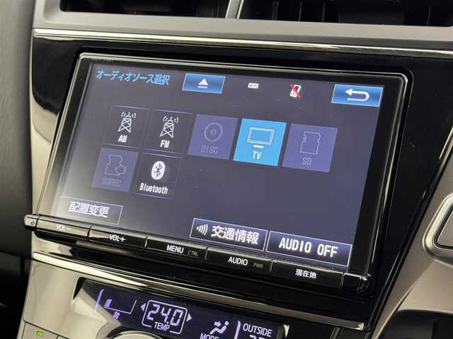 トヨタ プリウス α G 福岡県 2018(平30)年 3.9万km ダークブルーマイカ パノラマルーフ　/純正ナビ（フルセグＴＶ）　/バックカメラ　/ビルトインＥＴＣ２．０　/前方ドライブレコーダー　/レーダークルーズコントロール　/衝突軽減ブレーキ　/レーンキープ　/ハーフレザー　/パワーシート　/ステアリングリモコン