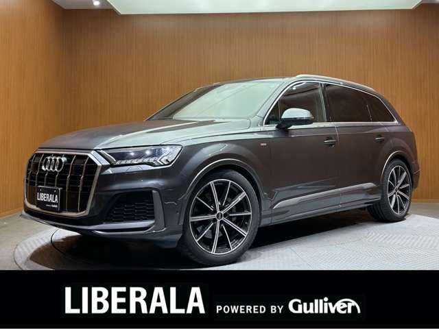 アウディ Ｑ７ 45 Sラインリミテッド 千葉県 2021(令3)年 3万km デイトナグレーパールエフェクト 限定車　/ＡＣＣ　/黒革シート　/ＨＵＤ　/バーチャルコックピット　/ナビ　/地デジＴＶ　/３６０°　/シートＨ　/マトリクスＬＥＤライト　/電動リアゲート　/サイドアシスト　/プレセンスフロント　/プレセンスリア　/ＥＴＣ