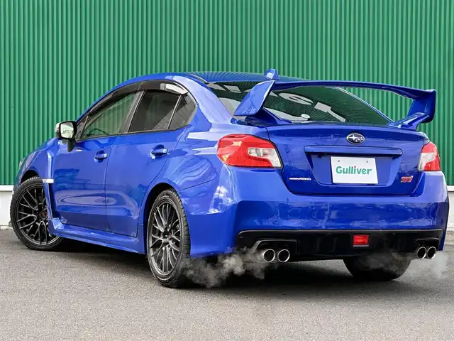 スバル ＷＲＸ ＳＴＩ STI 宮城県 2017(平29)年 4.9万km WRブルーパール アドバンスドセイフティパッケージ/・リヤビークルディテクション/・サイドビューモニター/・ハイビームアシスト/・フロントワイパーデアイサー/・撥水加工フロンドアガラス/・パワーシート（運転席）/・フットランプ付サテンメッキドアミラー/・ウェルカムライティング/＝＝＝/フロントスポイラー/リアスポイラー/車高調/社外ナビ（KXM-H701）/・CD/DVD/・Bluetooth/・フルセグTV/ビルトインETC/ハーフレザーシート/LEDヘッドランプ/フォグランプ/オートライト/スマートキー＆プッシュスタート/電動格納ミラー/純正18インチAW/W/サイド/カーテン/ニーエアバッグ