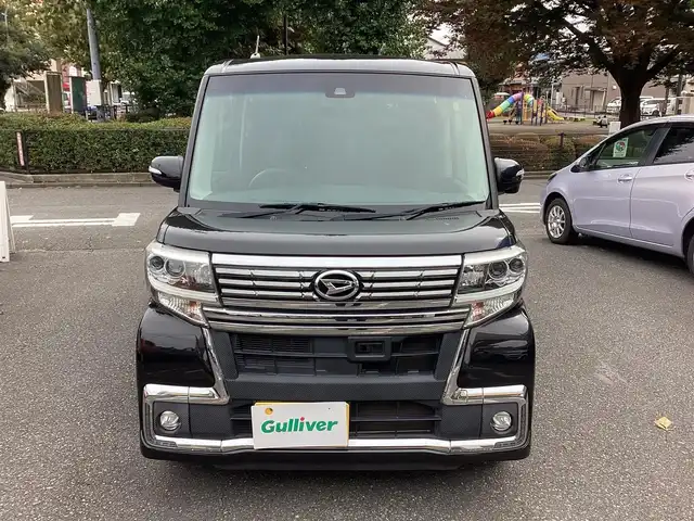ダイハツ タント カスタム X トップED SAⅡ 神奈川県 2016(平28)年 7.3万km ブラックマイカメタリック ワンオーナー/社外ナビ、TV/ドライブレコーダー/ETC/スマートアシスト2/LEDヘッドランプ/パワースライドドア