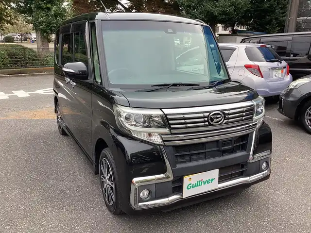 ダイハツ タント カスタム X トップED SAⅡ 神奈川県 2016(平28)年 7.3万km ブラックマイカメタリック ワンオーナー/社外ナビ、TV/ドライブレコーダー/ETC/スマートアシスト2/LEDヘッドランプ/パワースライドドア